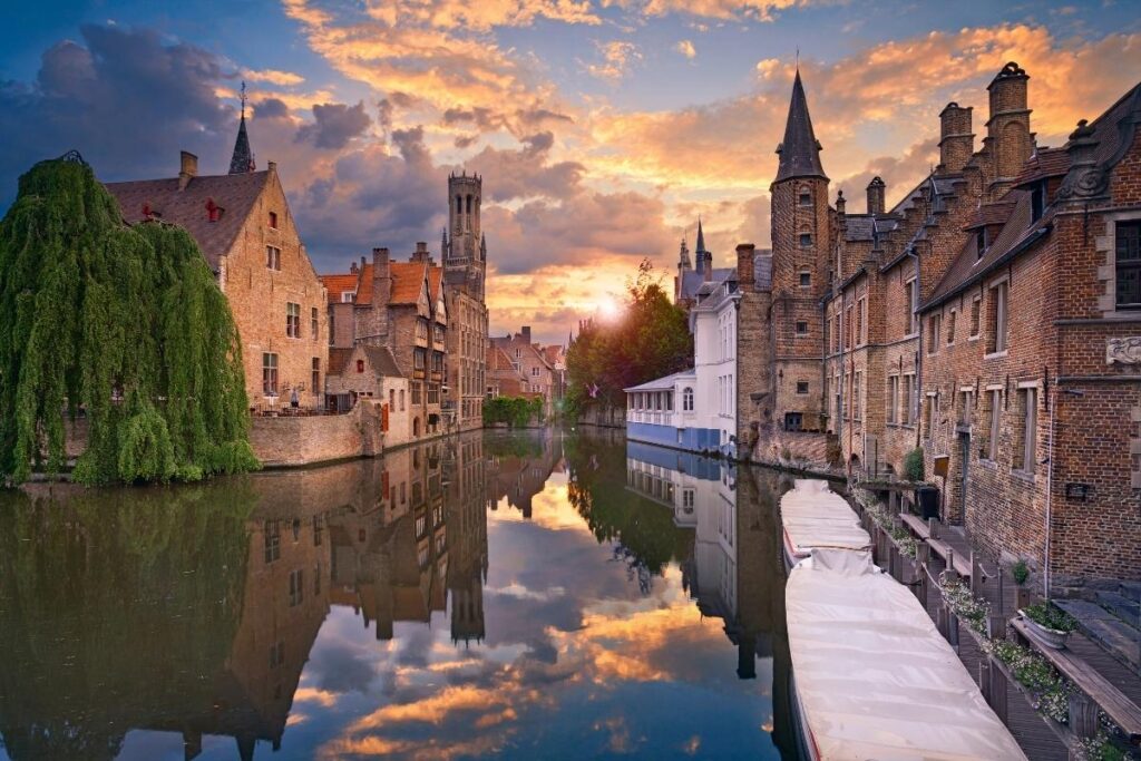 downtown district of Bruges Belgium
