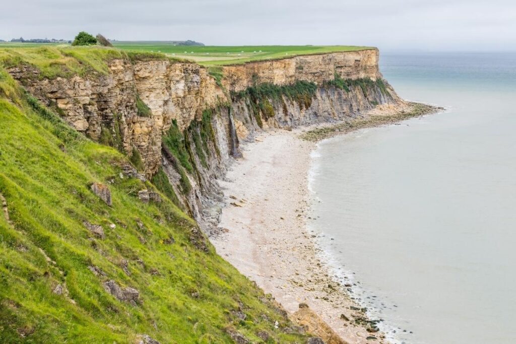 Normandy beach and cliffs