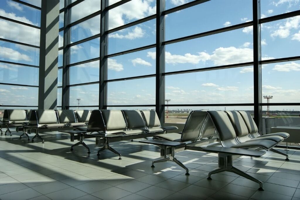 empty airport terminal