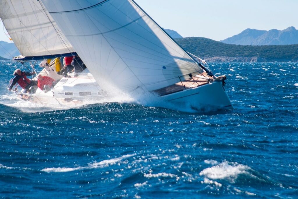 skilled sailing team