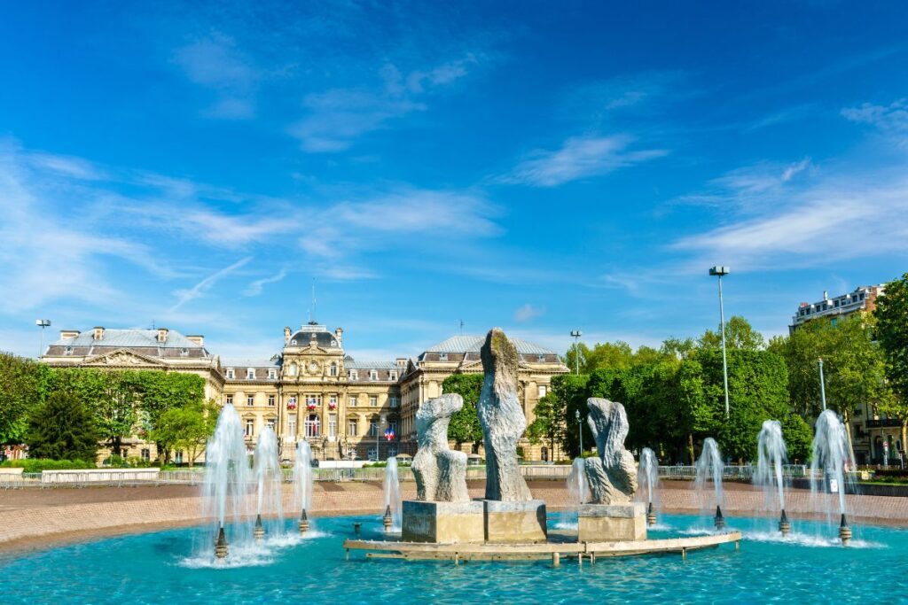 Picturesque fountain in Lille France