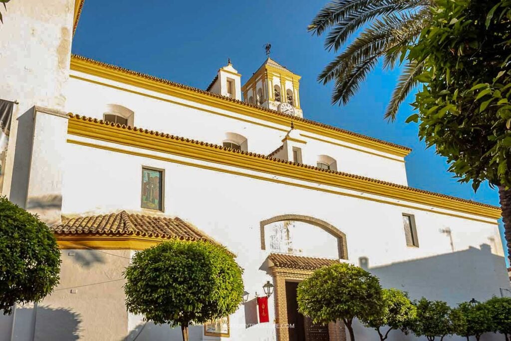 Plaza de los Naranjos Orange Square in Marbella Old Town with orange trees and outdoor cafes