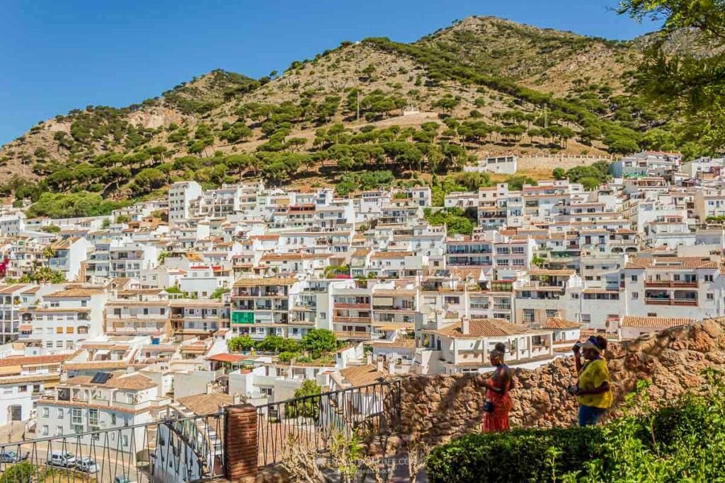 Mijas white village Spain above the Costa del Sol with panoramic Mediterranean views