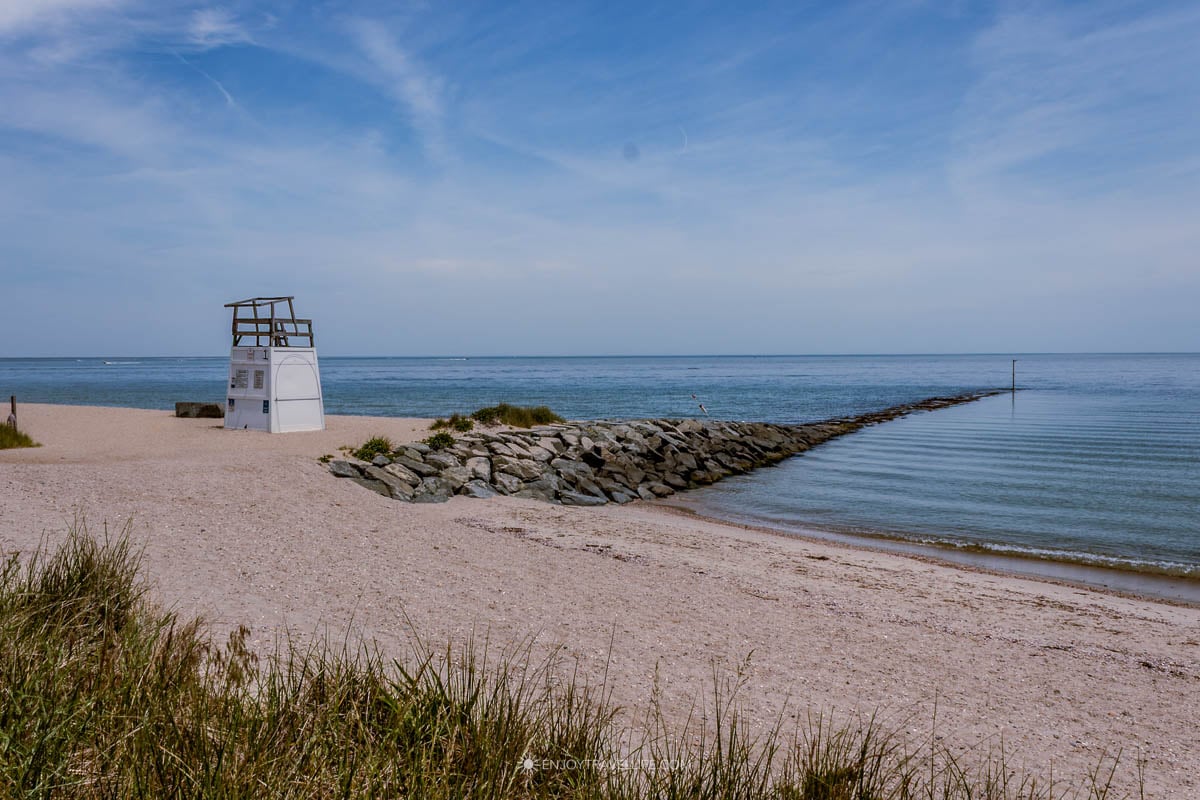 Inkwell Beach in Oak Bluffs on Martha's Vineyard on a summer day.