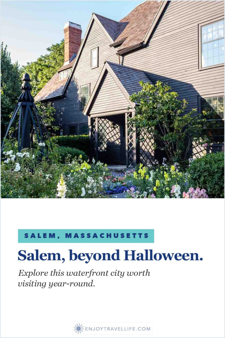 The House of the Seven Gables and its front garden in Salem, Massachusetts.