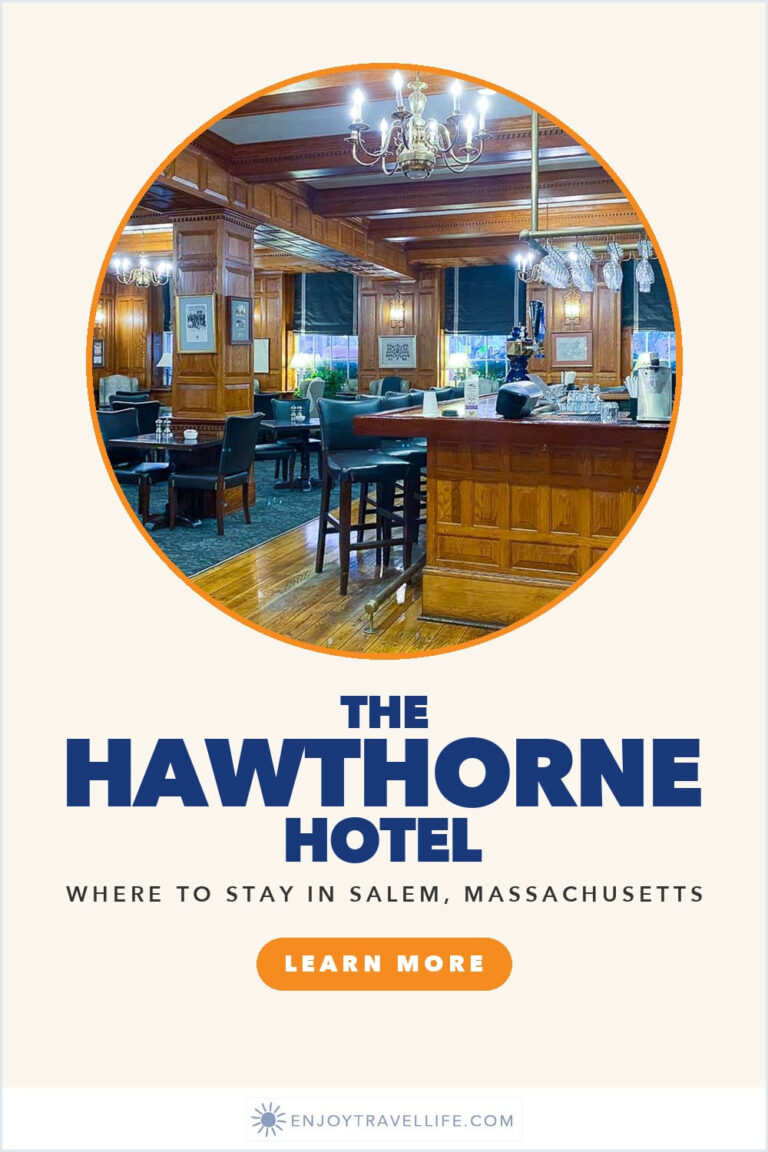 The wood-paneled Tavern bar inside the Hawthorne Hotel in Salem, Massachusetts.