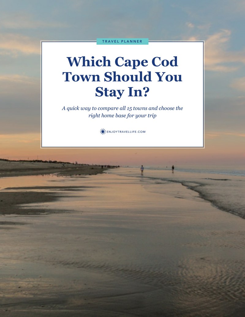 Cover of the free Cape Cod Town Planner from Enjoy Travel Life.