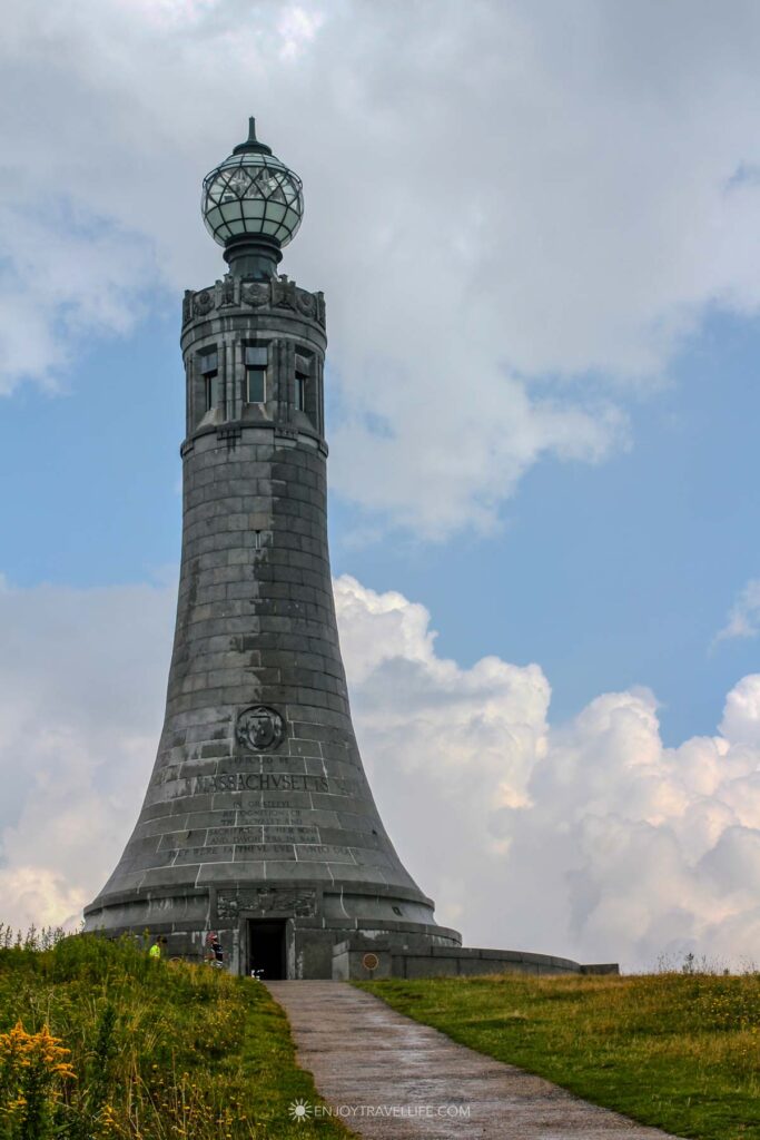 The Veterans War Memorial Tower on the summit of Mount Greylock, the highest point in Massachusetts.